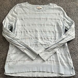 LOFT Soft Blue Long Sleeve Top